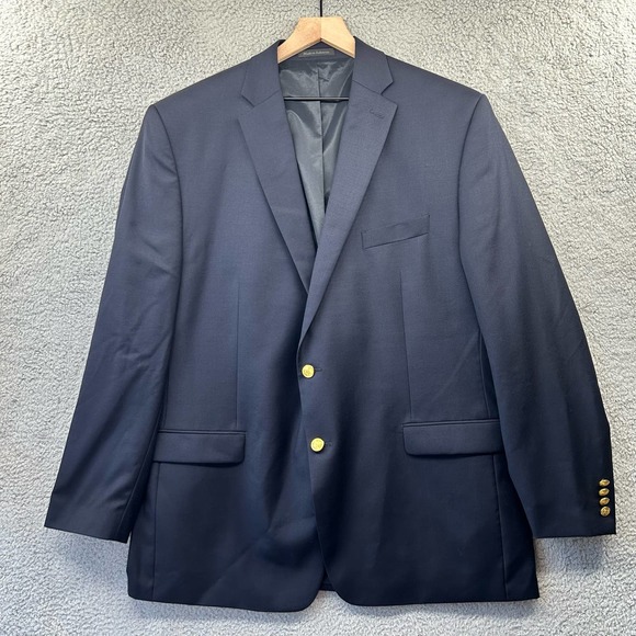 Lauren Ralph Lauren Other - LAUREN RALPH LAUREN Mens Wool Blazer 48L Navy Blue Gold Buttons Jacket